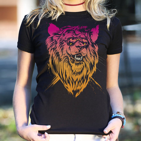 Leo the Lion on this Cotton blend T-shirt. Fast and Free Shipping in the USA.