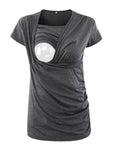 Nursing Top Casual Short Sleeve Pregnancy Breastfeeding Shirt/Top/Tee. Unique Access.