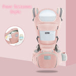 Take Baby Along with this Hipseat Ergonomic Cotton Blend Carrier. Front Facing Kangaroo or Baby Wrap Sling.