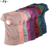 Nursing Top Casual Short Sleeve Pregnancy Breastfeeding Shirt/Top/Tee. Unique Access.