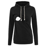 Womens Fleece Maternity Nursing Hoodie Sweatshirt Long Sleeve Breastfeeding