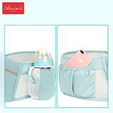 Take Baby Along with this Hipseat Ergonomic Cotton Blend Carrier. Front Facing Kangaroo or Baby Wrap Sling.