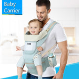 Take Baby Along with this Hipseat Ergonomic Cotton Blend Carrier. Front Facing Kangaroo or Baby Wrap Sling.