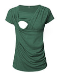 Nursing Top Casual Short Sleeve Pregnancy Breastfeeding Shirt/Top/Tee. Unique Access.