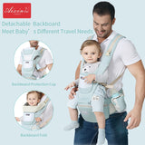 Take Baby Along with this Hipseat Ergonomic Cotton Blend Carrier. Front Facing Kangaroo or Baby Wrap Sling.