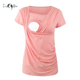 Nursing Top Casual Short Sleeve Pregnancy Breastfeeding Shirt/Top/Tee. Unique Access.