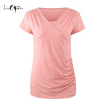 Nursing Top Casual Short Sleeve Pregnancy Breastfeeding Shirt/Top/Tee. Unique Access.