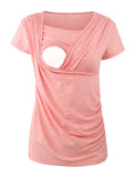 Nursing Top Casual Short Sleeve Pregnancy Breastfeeding Shirt/Top/Tee. Unique Access.