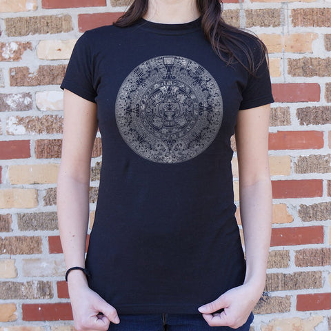Aztec Calendar T-Shirt (Ladies) - Accurate for 2,000 years.