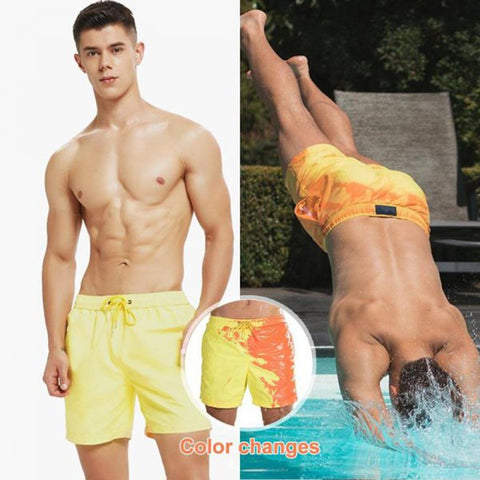 Summer men's swimming shorts Temperature-Sensitive Color-Changing Beach Pants Swim Trunks Shorts color changing swimwear